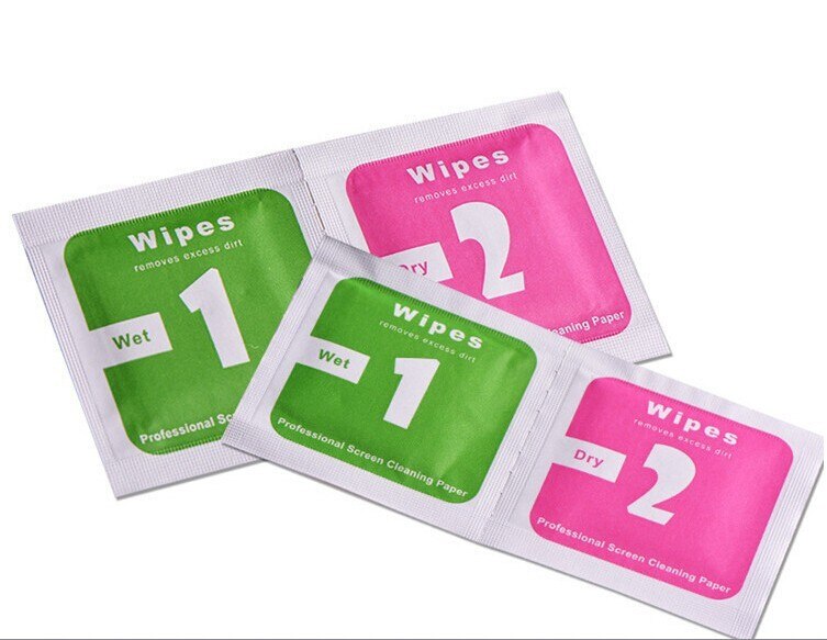 20pcs Clean Screen Glass Wipes Dust absorber LCD Screen Sticker Big Middle 9cm 12cm: Wipes  Dry and Wet