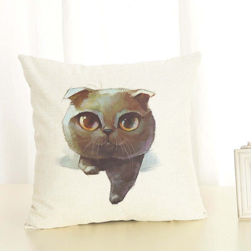 Zk20 novo bonito animal do bebê algodão e linho fronha capa de almofada para casa sem travesseiro dropshopping diy: G 45cm no pillow