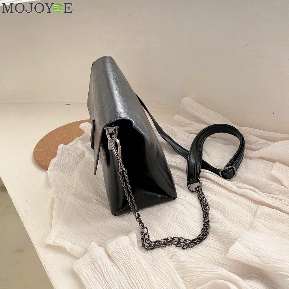 Schoudertassen voor dames, messenger crossbody tassen, dames retro pu leer, kettingslot gesp, dames handtassen
