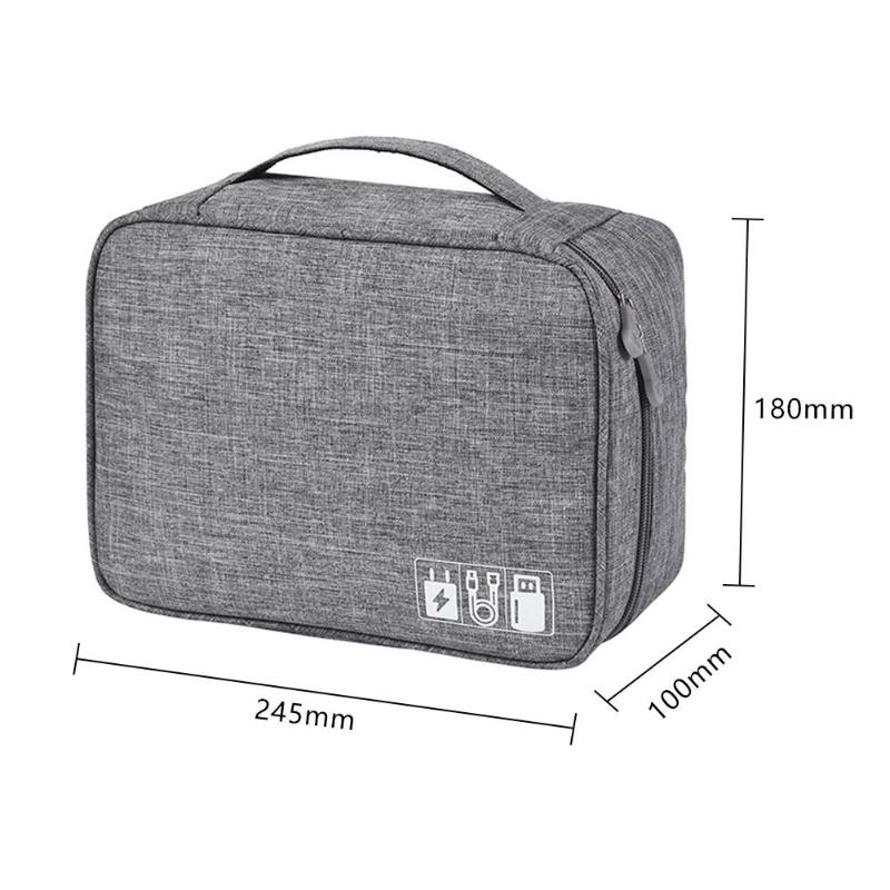 Organizer Case Waterproof Travel Closet for Headphones USB Charger Cable Storage Bag Digital Portable Zipper Accessories
