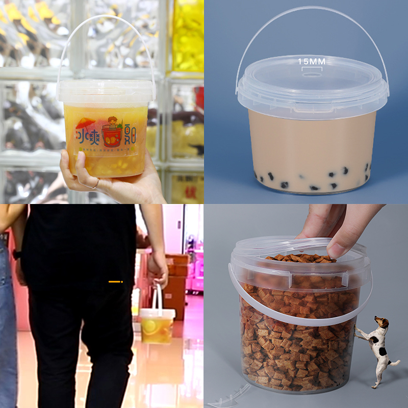 150ml-1500ml bpa-freier leerer Plastik eimer mit Deckel luftdicht pp Gläser klarer Behälter für sterben Lagerung von Lebensmitteln