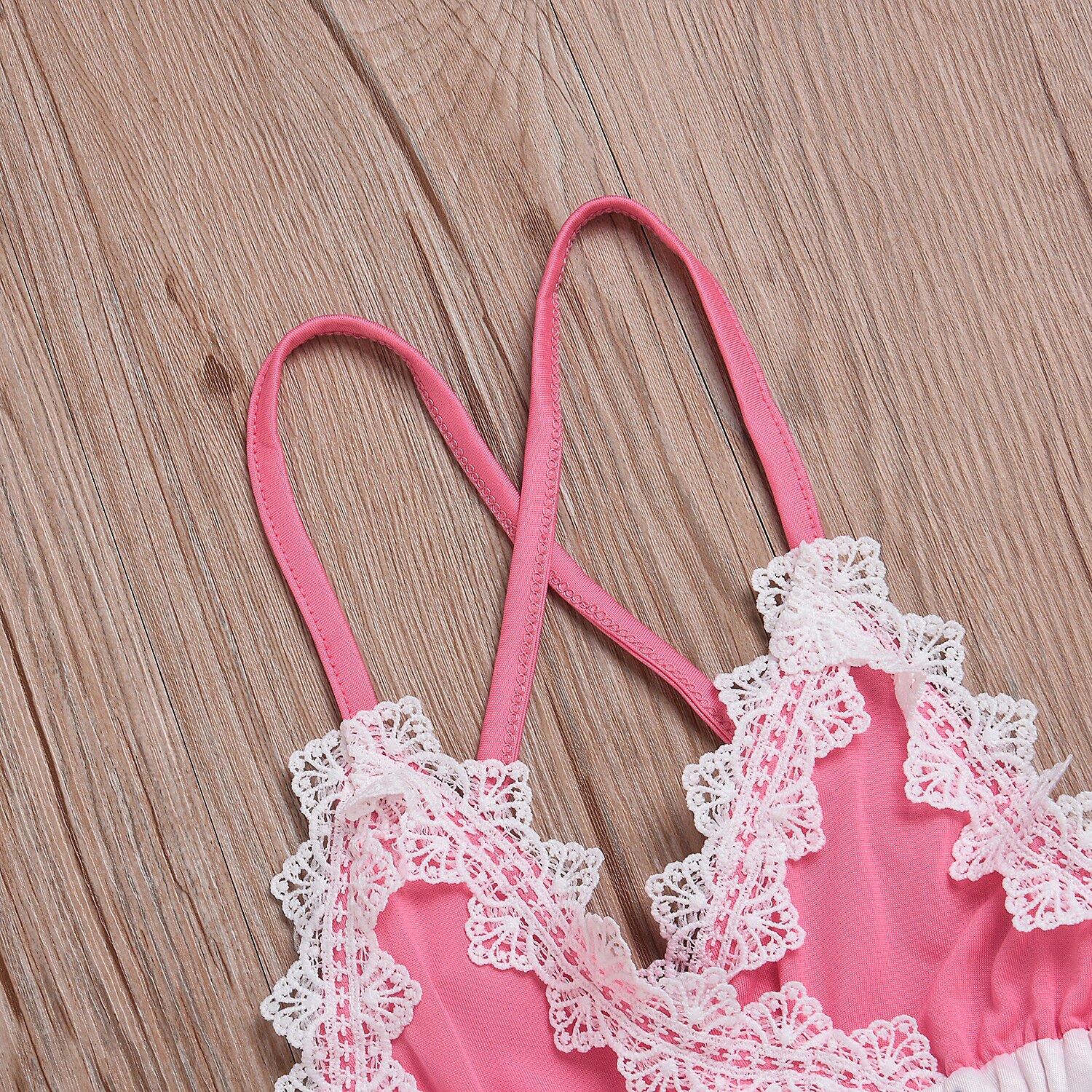 Estampado de sandía para niños y niñas, mono de encaje