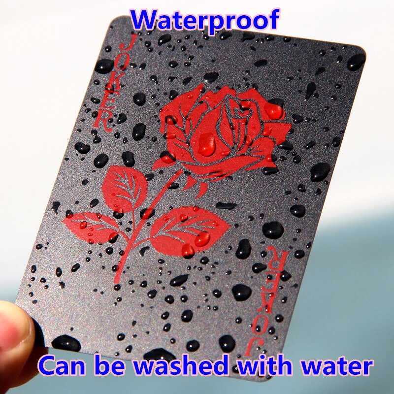 Plastic Poker Red Rose Waterdicht Speelkaarten 54 stuks Kaarten Familie Game L535