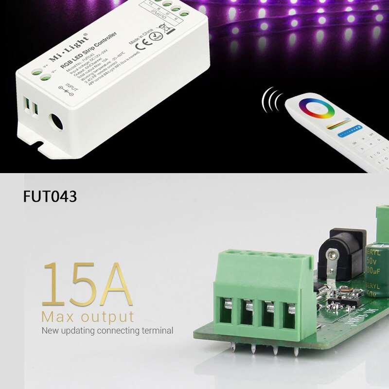 Miboxer 2.4g trådløs rgb/rgbw/rgb+cct led strip controller wifi smart panel fjernbetjening sluk lys timing dimmer  dc12v-24v