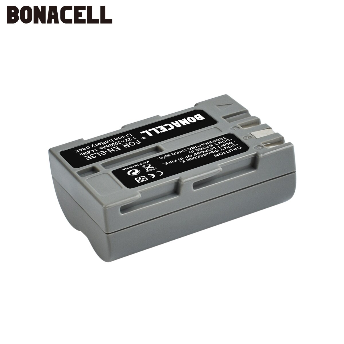 Bonacell-Batería de EN-EL3E de 2000mAh, Compatible con cámara Digital SLR Nikon D700, D300S, D300, D200, D100, D90, D80, D70, D70s D50: 1 Piece Battery