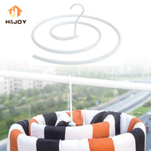 Spiral tæppe bøjle rund formet til udendørs indendørs altan pladsbesparende roterende dyne opbevaring rack rund bøjle tørrestativ