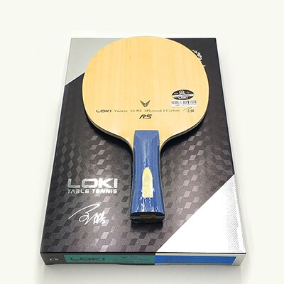 Loki v5rs lâmina de carbono para tênis de mesa, raquete profissional de ping-pong de 5 camadas, ofensivo: Long handle