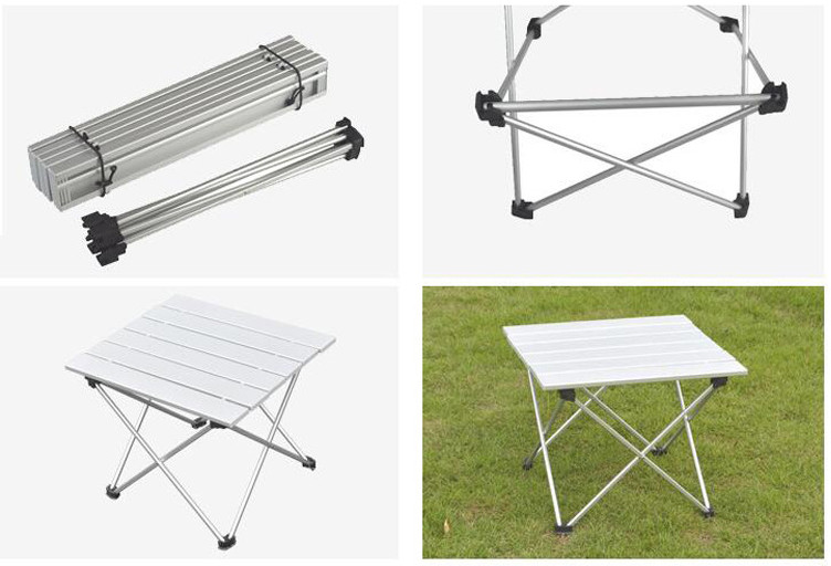 Outdoor Aluminium Folding Faltbare geschirr Camping Angeln Tisch mit Trage Tasche für Picknick Strand Wandern Reise Aktivitäten