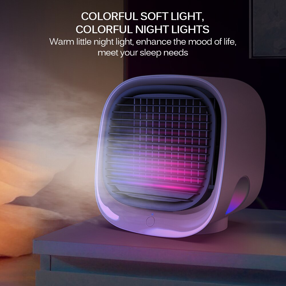 Mini Air Conditioner Personal Space Air Cooler Portable Quick Air Conditioner Fan Home Office Bedroom Air Cooler