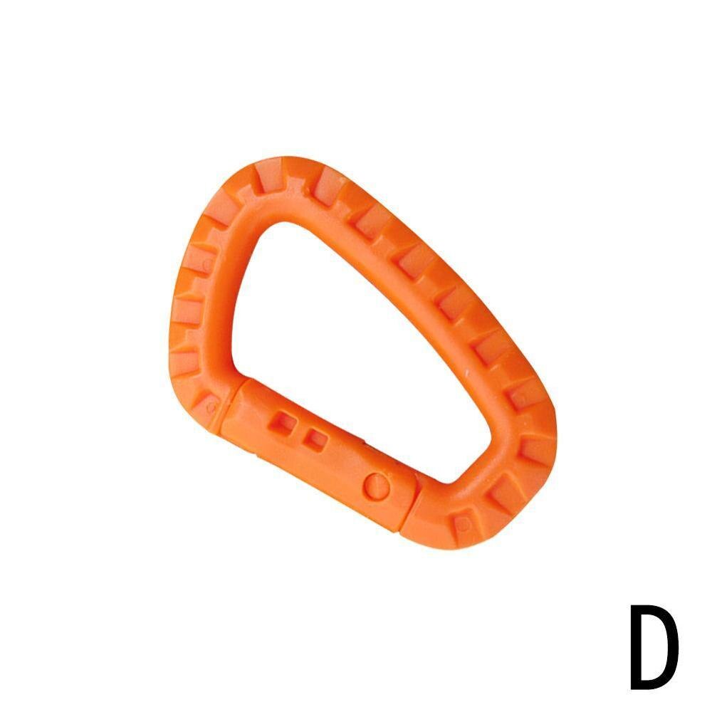 Shackle Carabiner Clip Webbing Backpack Buckle Snap climb Mountain Climbing Outdoor Hike Lock Accessories W8L9: D Orange