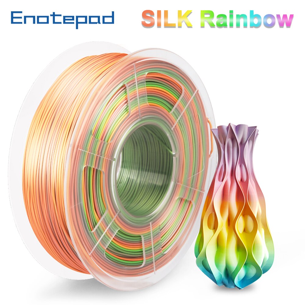 Zijde filament fuchsia zijde 1kg per rol 3d printer filament diy 3d anycubic print navullingen sublimatie uv hars sublimatie: Zijde-regenboog 01