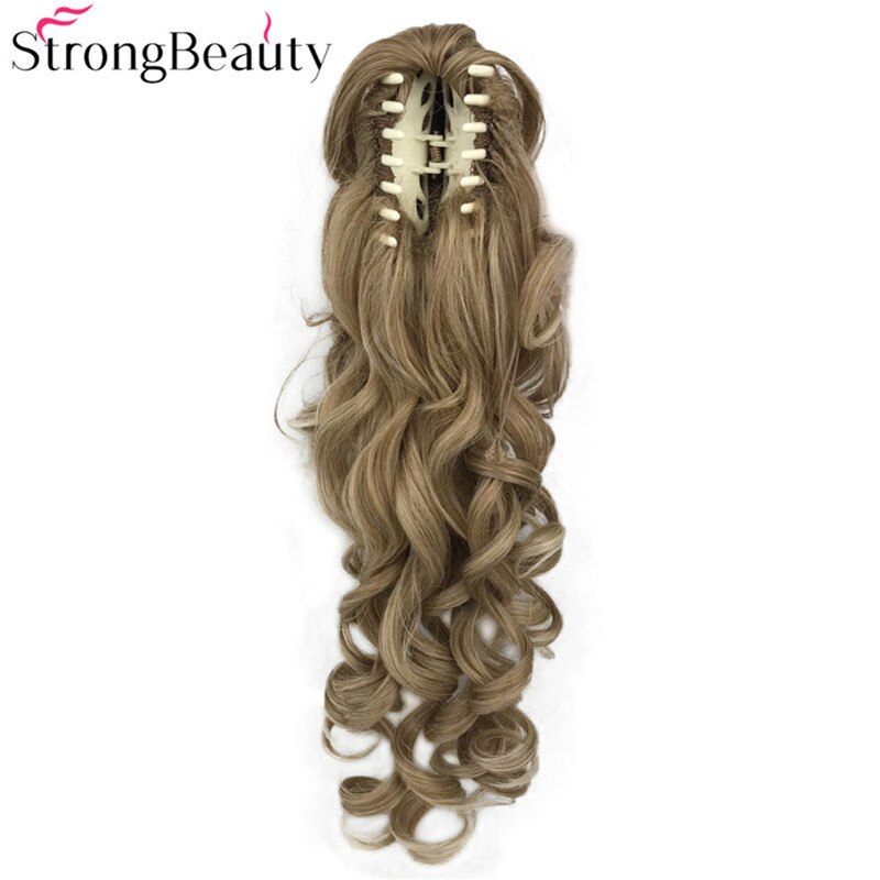 StrongBeauty Synthetic Long Wavy Ponytail Clip In Pony Tail Hair Extension Clip On Hair Piece