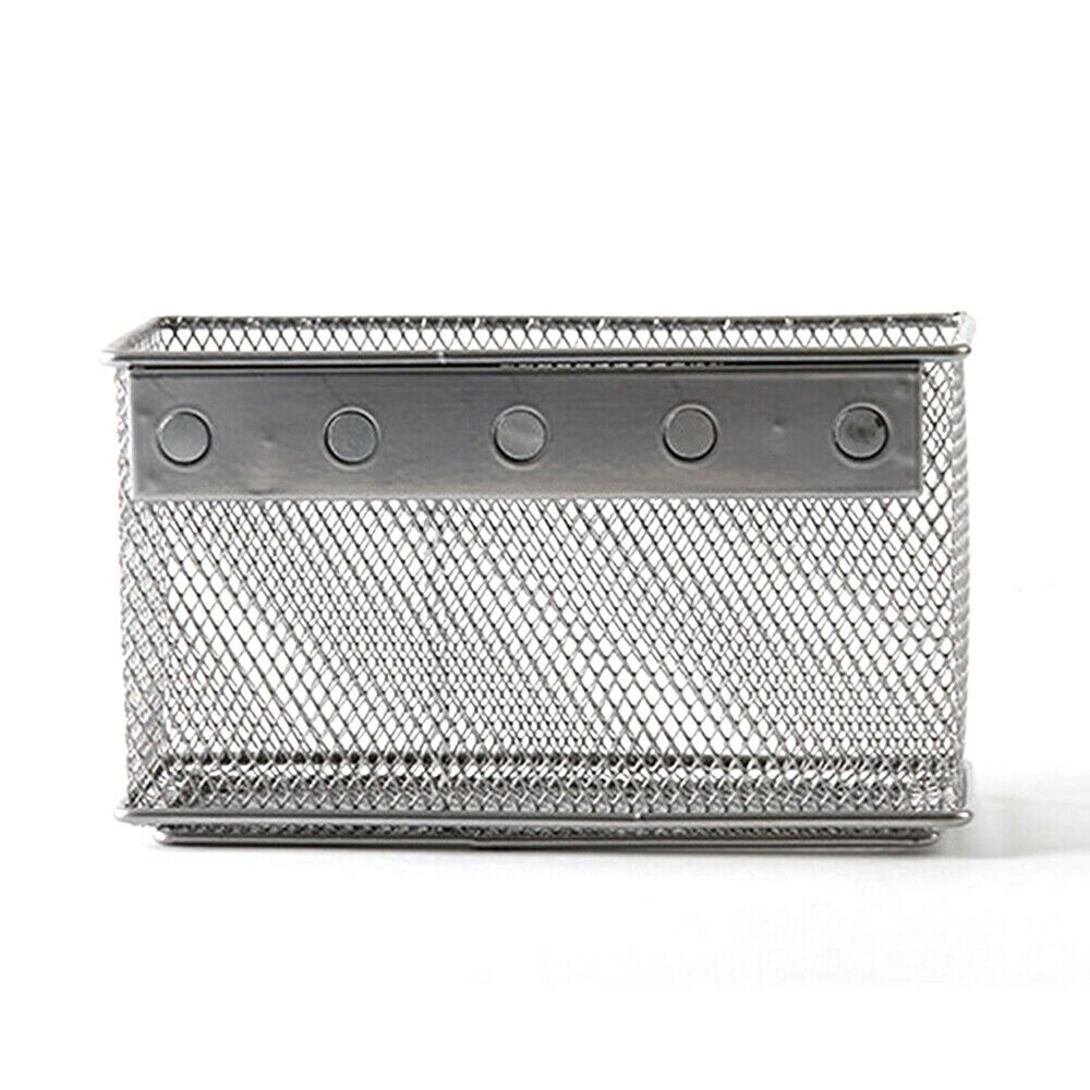 Wire Mesh Magnetic Storage Basket Refrigerator Cabinet Suction Basket Whiteboard Document Magnetic Tray Organizer