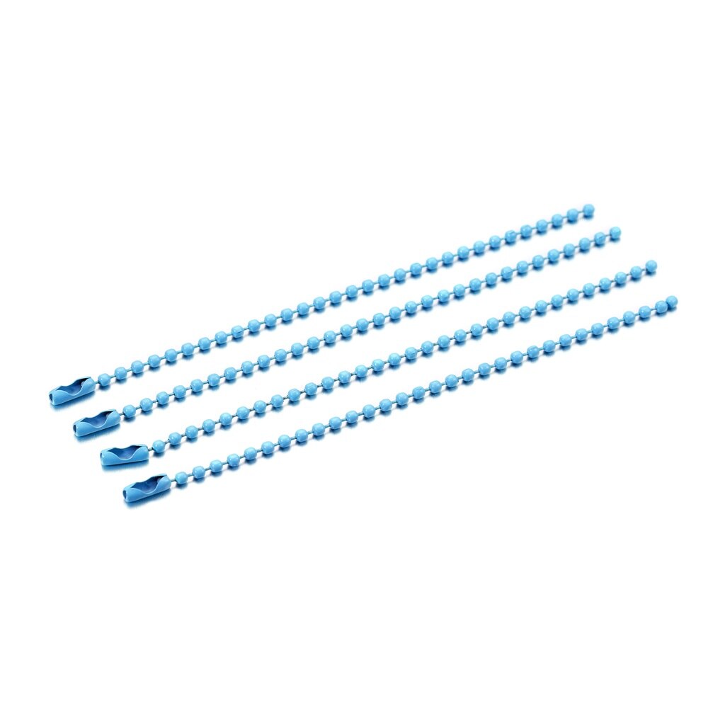 20 sztuk/paczka Multicolor metalowa kula łańcuszki z koralików Spry malowane breloczki klucz wisiorki złącze dla DIY brelok tworzenia biżuterii: sky blue
