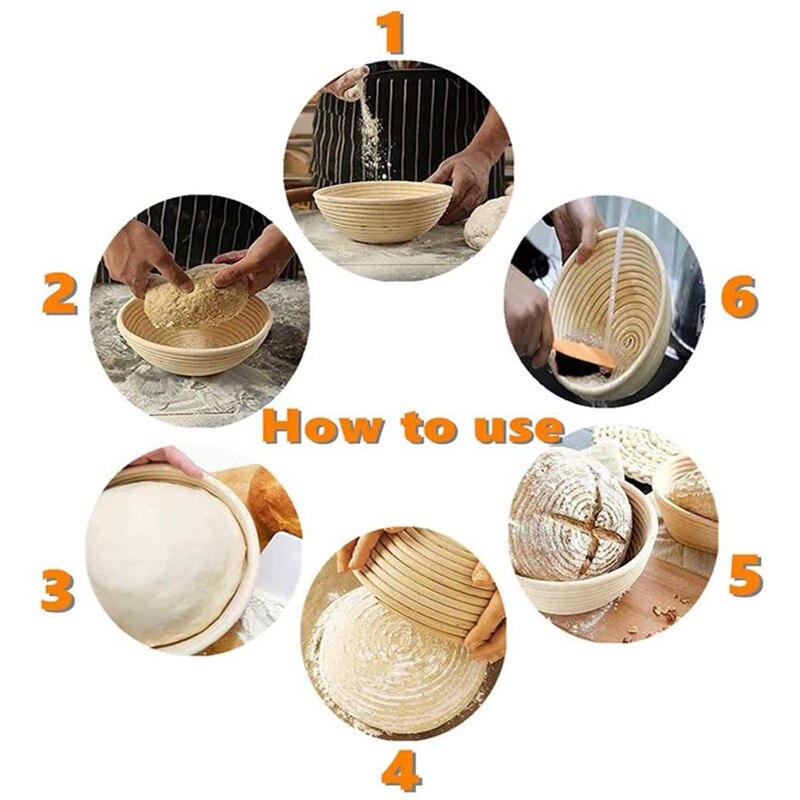 Brood Proofing Mand, Deeg Banneton Proofing Mand Deeg Schraper, Brood Bakken Kit,Proofing Doek Voor Bakingfrenchbread