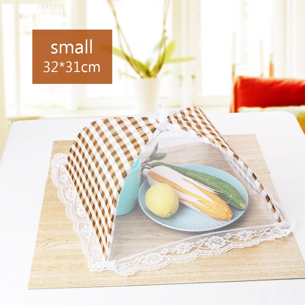 Mosquitera antimoscas plegable para cocina, tapas para comida, Estilo paraguas, accesorios de cocina: 12inch Brown
