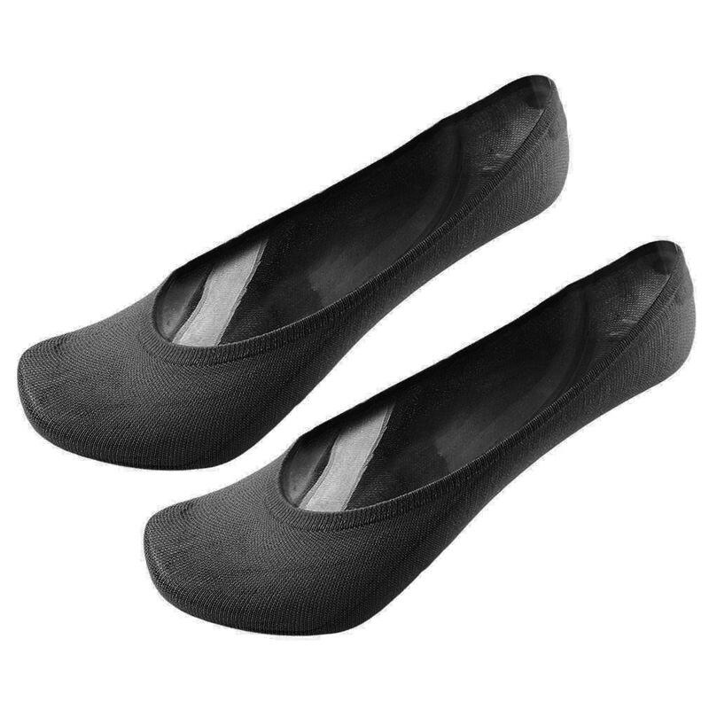 5 Paia Calzini Bassi Traspiranti Invisibili - Calzini Estivi Donna - Cotone Elastico Casual: Nero