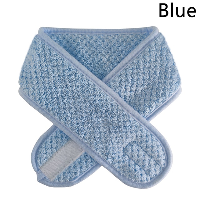 Verstelbare brede haarband antislip yoga spa bad douche make-up wash gezicht cosmetische hoofdband dames make-up accessoires: Sky Blue