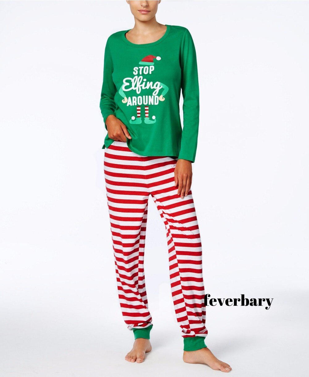 Familie julepyjamas sæt familie matchende tøj juletøj voksne børn pyjamas sæt baby romper nattøj