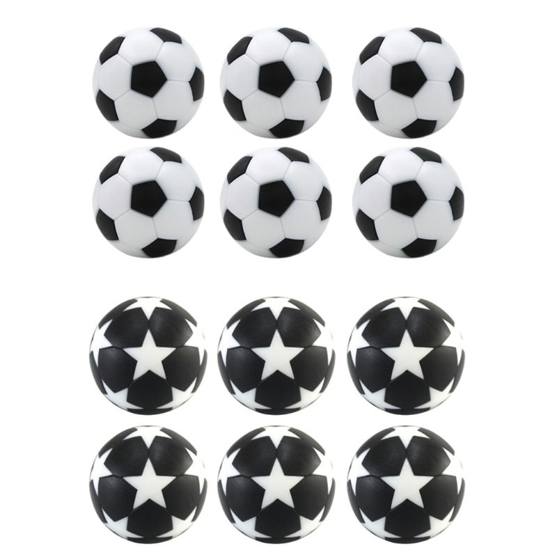6 stk 32mm bordfodbold fodbold fodbold fodbold maskine tilbehør udskiftning mini sort og hvid bold børn indendørs spil