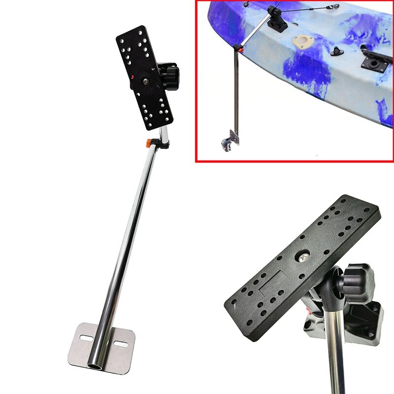 Adjustable Electronic Fish Finder Mount Base Fish Finder Bracket With Long Arm For Kayak Ice Fishing Boat