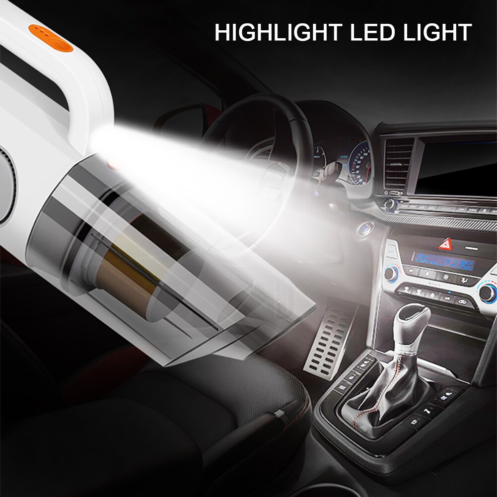 Handheld Vacuum Cleaner 4 in 1 Digital display Car Vacuum Cleaner 12V Cordless Powerful Suction Wet/Dry Vacuum for Auto Home