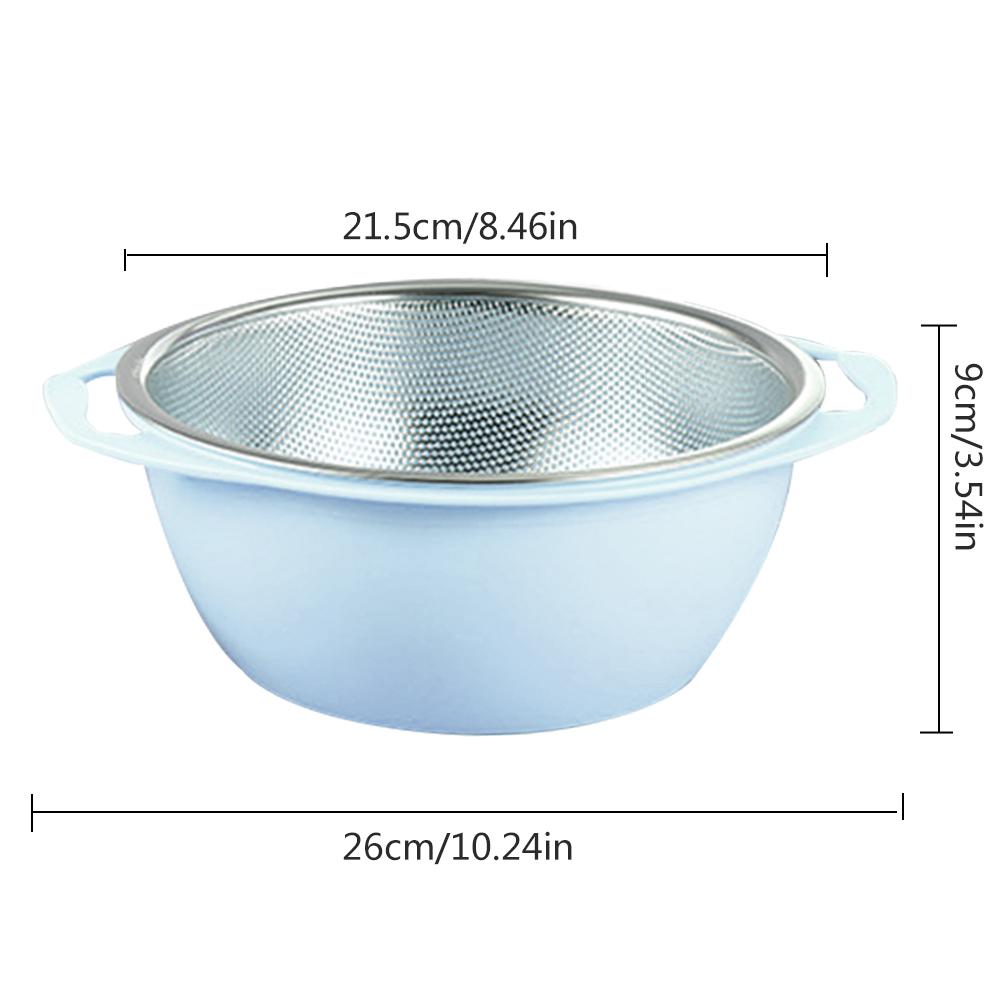 Stainless Steel Drain Basket Set Fruits Vegetables Washing Drain Basin Home Kitchen Sink Set For Kitchen Cleaning And Storage