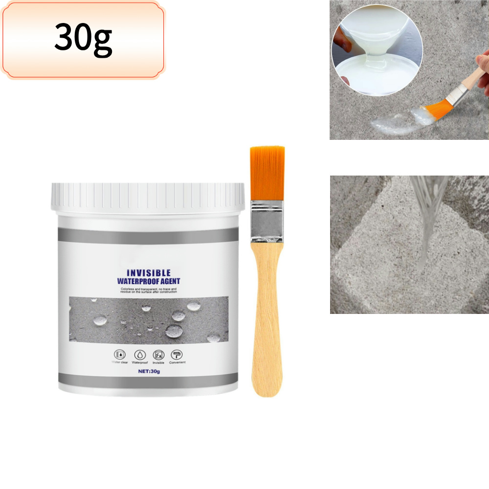 30-1200g Waterproof Coating Sealant Agent Transparent Invisible Paste Glue With Brush Adhesive Repair Roof Waterproof Sealant: Beige