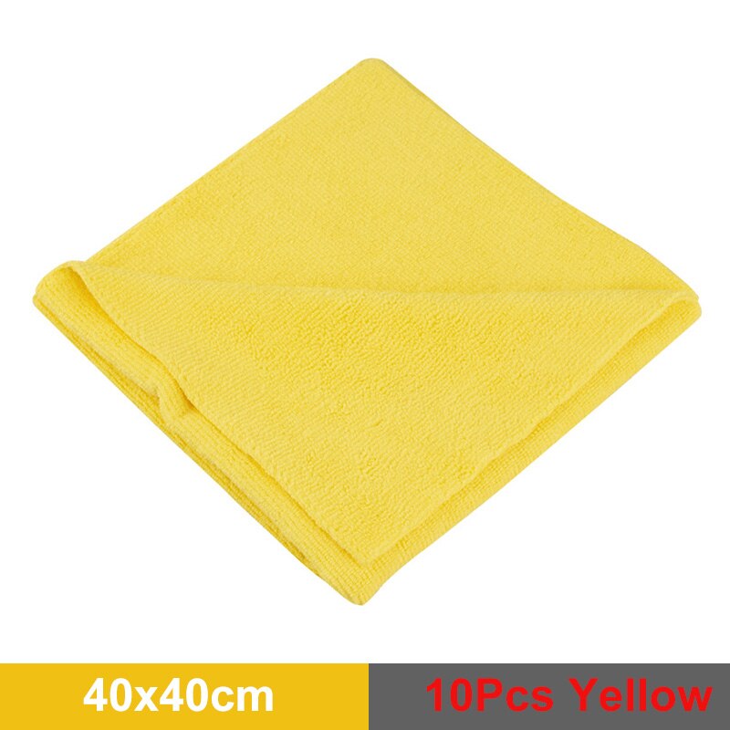 Extra Soft Car Wash Waxed crystal Microfiber Towel Car Cleaning Drying Cloth Car Care Cloth Detailing Car WashTowel Never Scrat: 10pcs yellow
