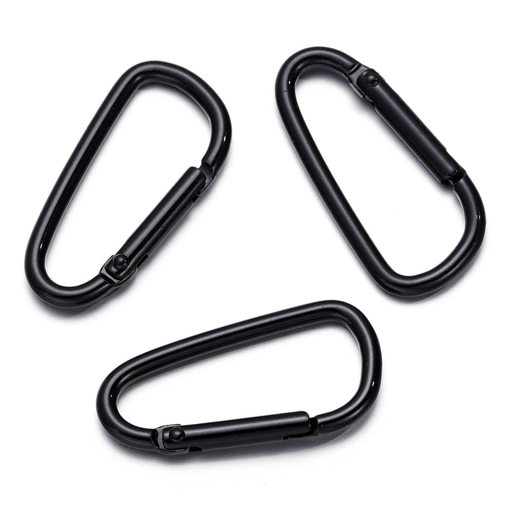 5 pçs/lote 46x23mm D Mosquetão Gancho Liga Colorida Chaveiro Snap Clip Ganchos Para Fazer Jóias Chaveiro Conector DIY Descobertas: Branco