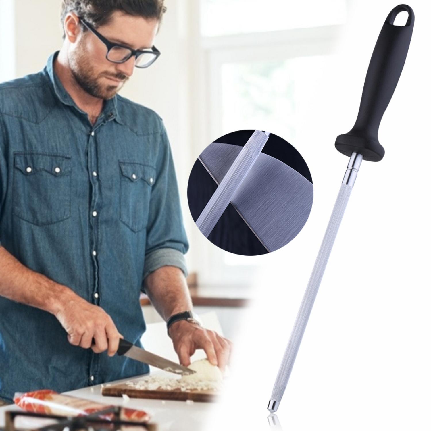 Kitchen Honing Steel Knife Sharpening Carbon Steel Rod For Kitchen