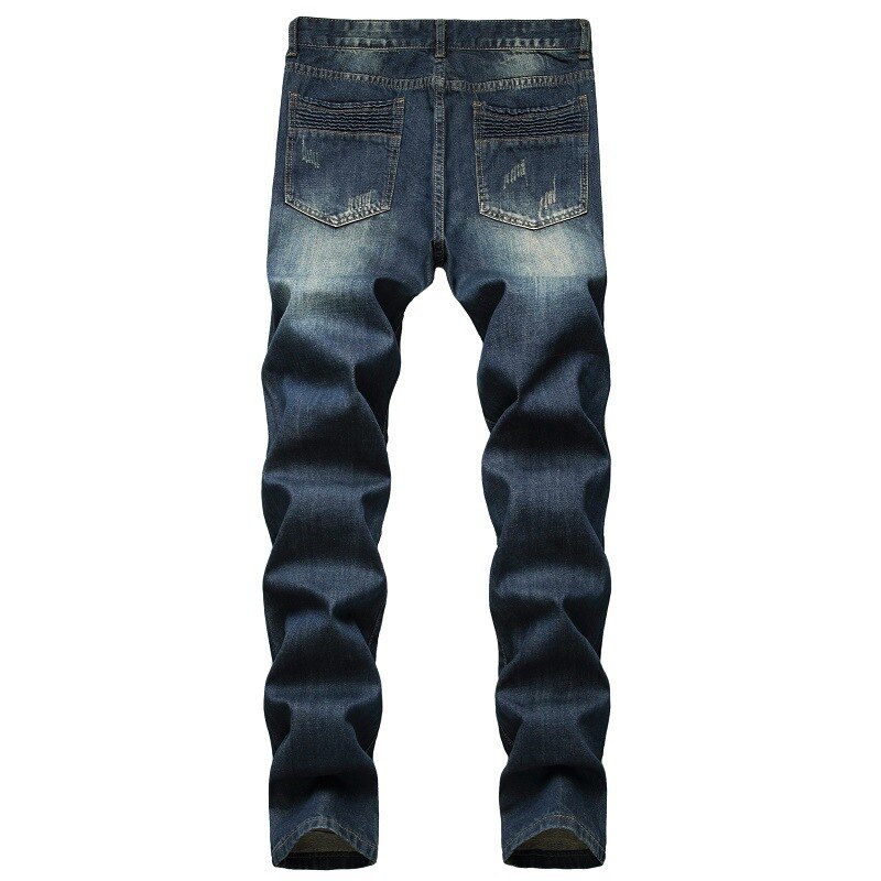 hommes Jeans décontractés Hip Hop Patch hommes Rap trou Biker jean hommes coupe mince déchiré Denim pantalon Vaqueros Hombre 40 42