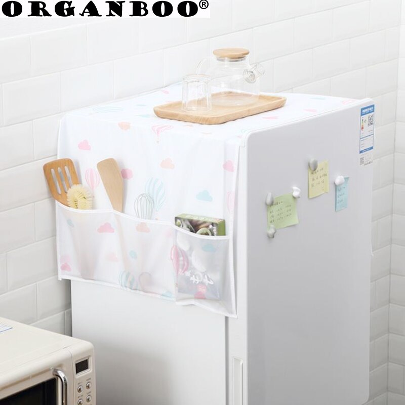 1PCS Refrigerator dust cover household appliances waterproof cover towel refrigerator hanging bag