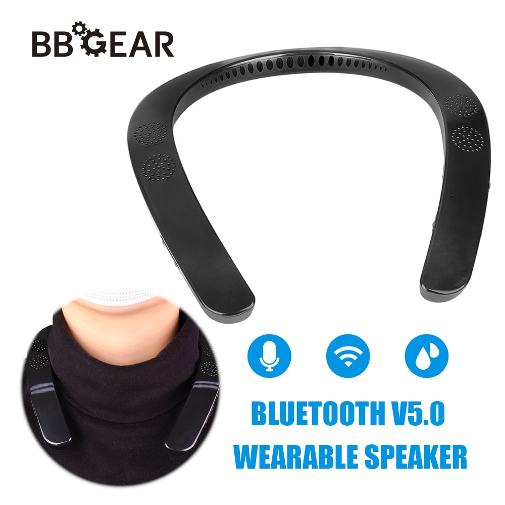 Nieuwste draagbare bluetooth nekband dubbele luidsprekers 3d stereogeluid bluetooth 5.0 sportluidspreker handsfree bellen luidsprekers
