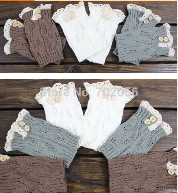 Lace Boot Cuffs knit boot topper lace trim faux legwarmers - lace cuff - shark tank leg warmers 9 colors #3739