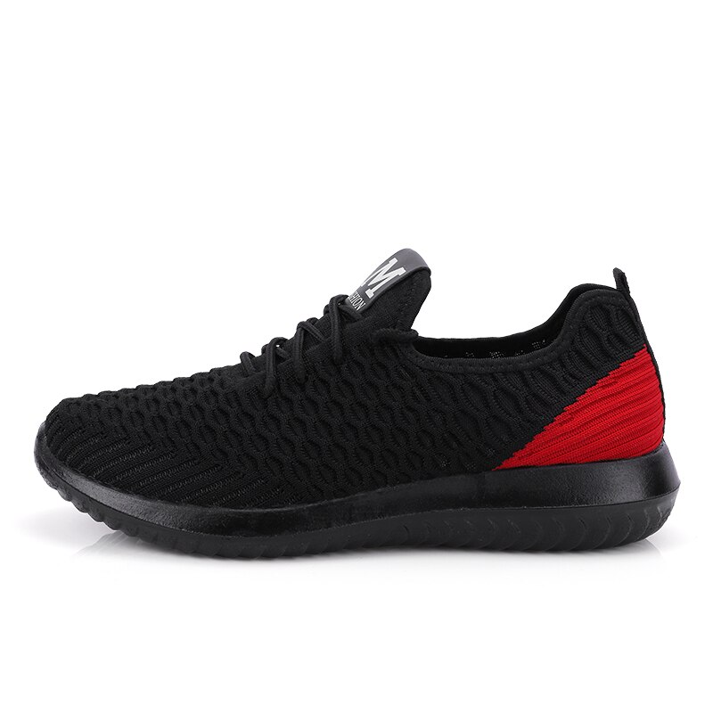Goedkope tennisschoenen voor heren, licht ademend, sportschoenen voor heren, stabiliteitsschoenen voor heren, sportschoenen voor heren, platte sneakers: Zwart 2 / 8.5