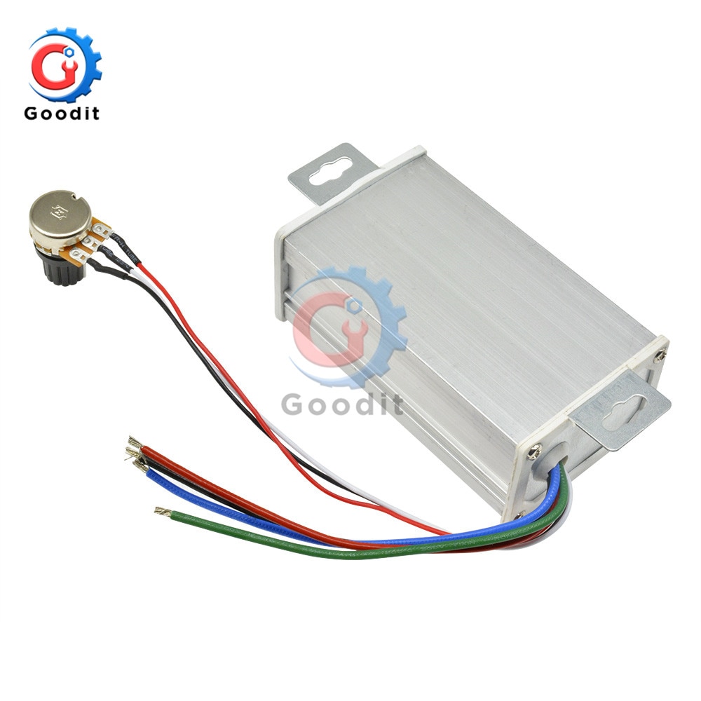 Dc9-60v 9-60v pwm likestrømsmotorhastighetsregulator trinnløs 12v 24v 60v maks 20a pulsbreddemodulator motorhastighetsregulatorbryter
