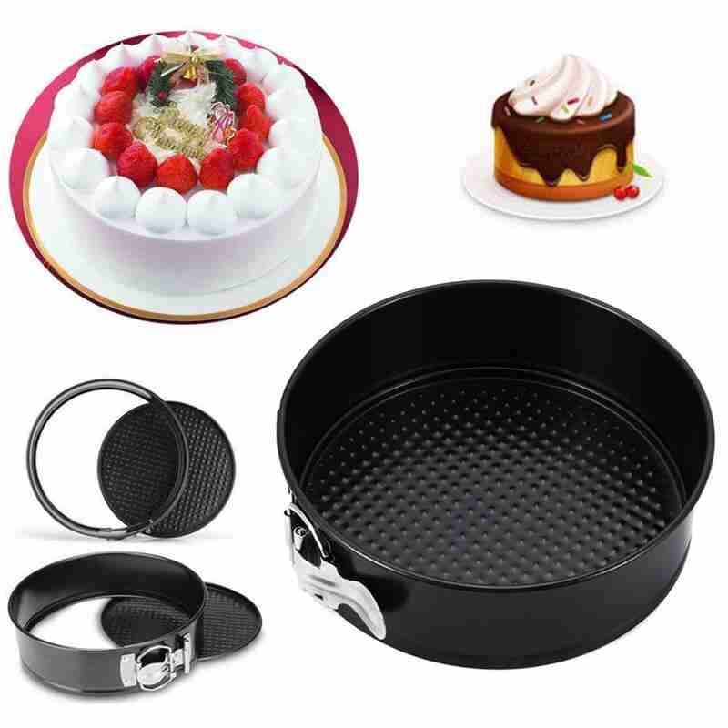 7 Inch Round Baking Dish Non Stick Removable Base Tray Carbon Steel Bake Tin Pan Bakeware Kitchen Cake Mold Round Baking Dish