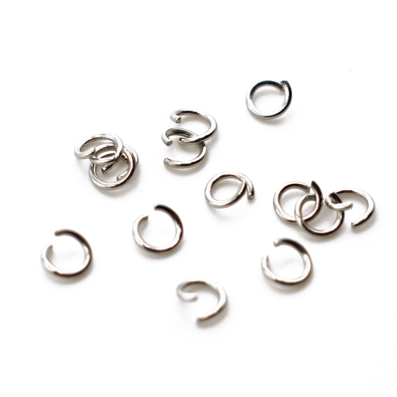 200 teile/los Edelstahl Open Jump Ringe 3/4/5/6mm Gold Rose Gold Rhodium Split ringe Anschlüsse für DIY Schmuck Machen