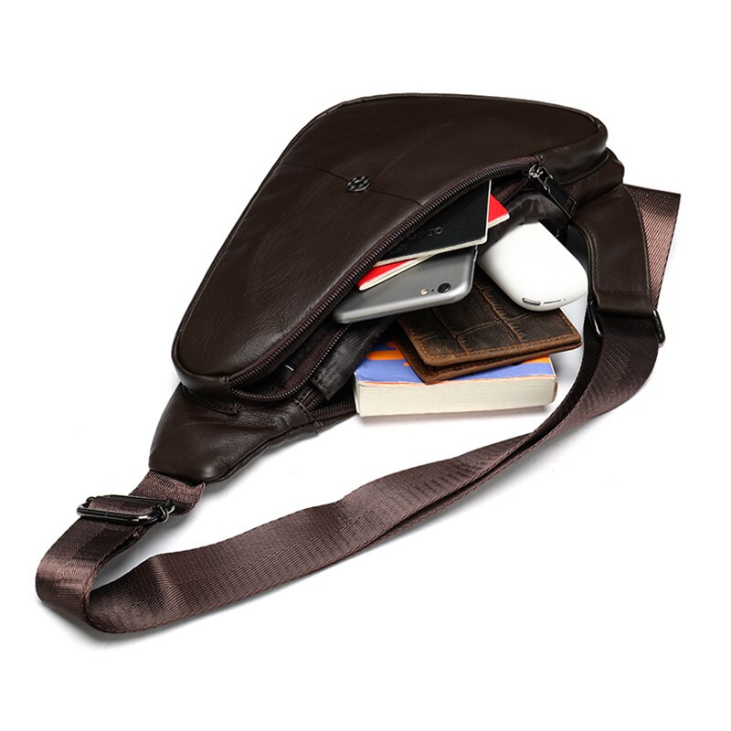 Leren heren schoudertas, heren borsttas, kleine crossbody tassen voor heren, borsttas, leren heren schoudertassen