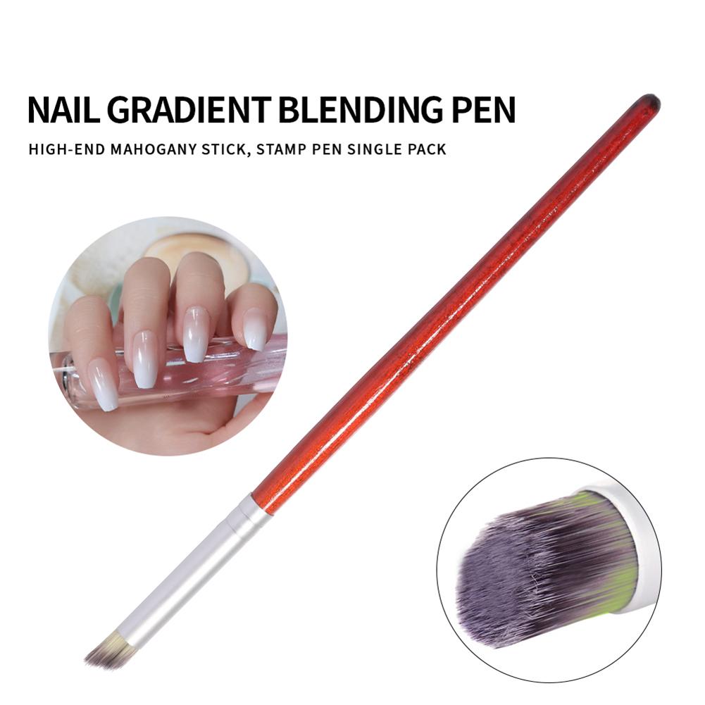 Mahonie Nail Poke Pen Manicure Geschilderd Pen Redwood Bar Schuine Pen Borstel Hoge Borstelharen Diy Nail Art Tool accessoires