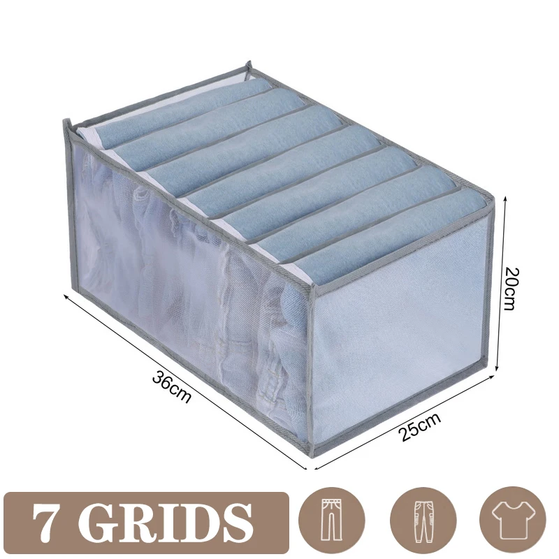 Clothing Pants Storage Box Wardrobe Clothes Storage Organizer Foldable Large Capacity Closet Organizer Drawer Storage Organizers: VIOLET/紫罗兰