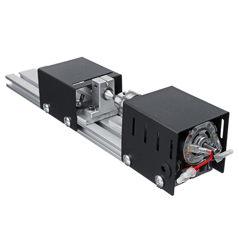 200W 12-24V Mini Wood Lathe Machine DIY Woodworking Buddha Pearl Lathe Grinding Polishing Mini Beads Machine Drill Rotary Tool