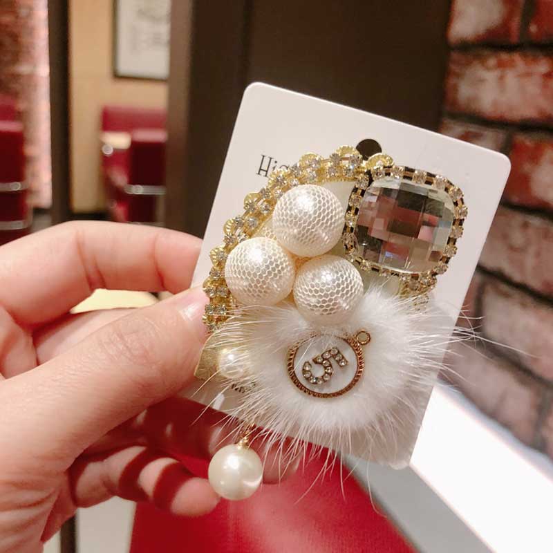 Trendy Nerz Haar Perlen Broschen Runde Pin Quaste Revers PinTrend Anzahl 5 Für Frau Brosche Schmuck Luxus