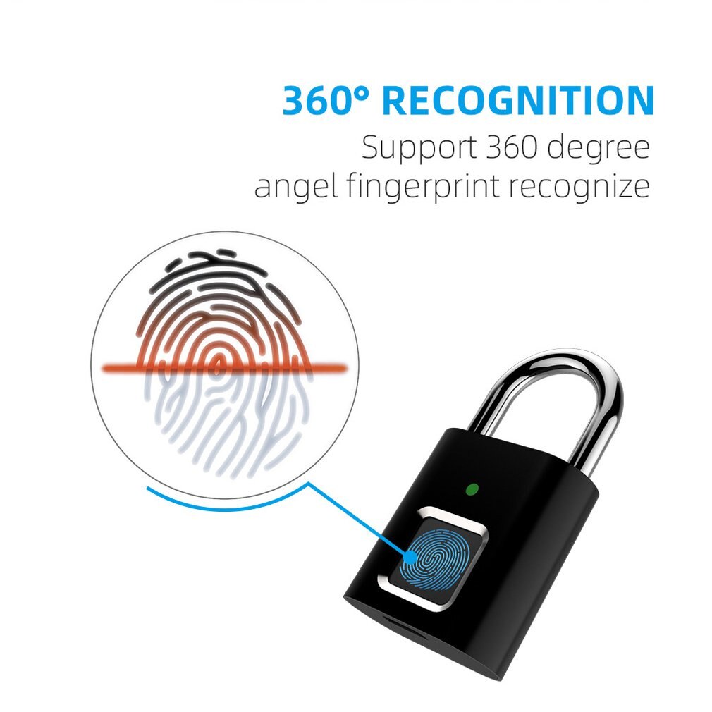 Mini locker fingerprint lock smart lock household luggage dormitory locker anti-theft electronic padlock