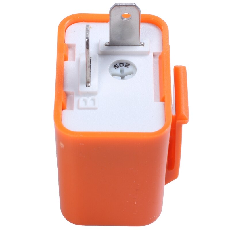 2 Pin Car Moto LED Indicator Speed Adjustable Relay turn light Flasher Orange