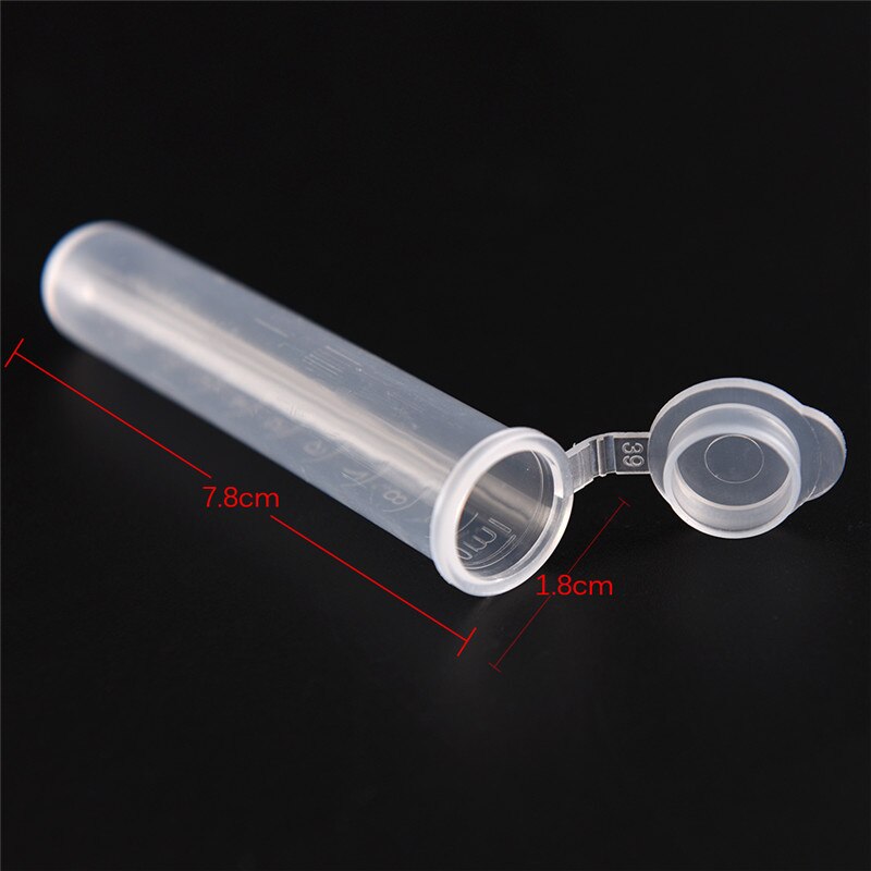 10pcs Clear Micro Plastic Test Tube Centrifuge Vial Snap Cap Container for Laboratory Sample Specimen Lab Supplies