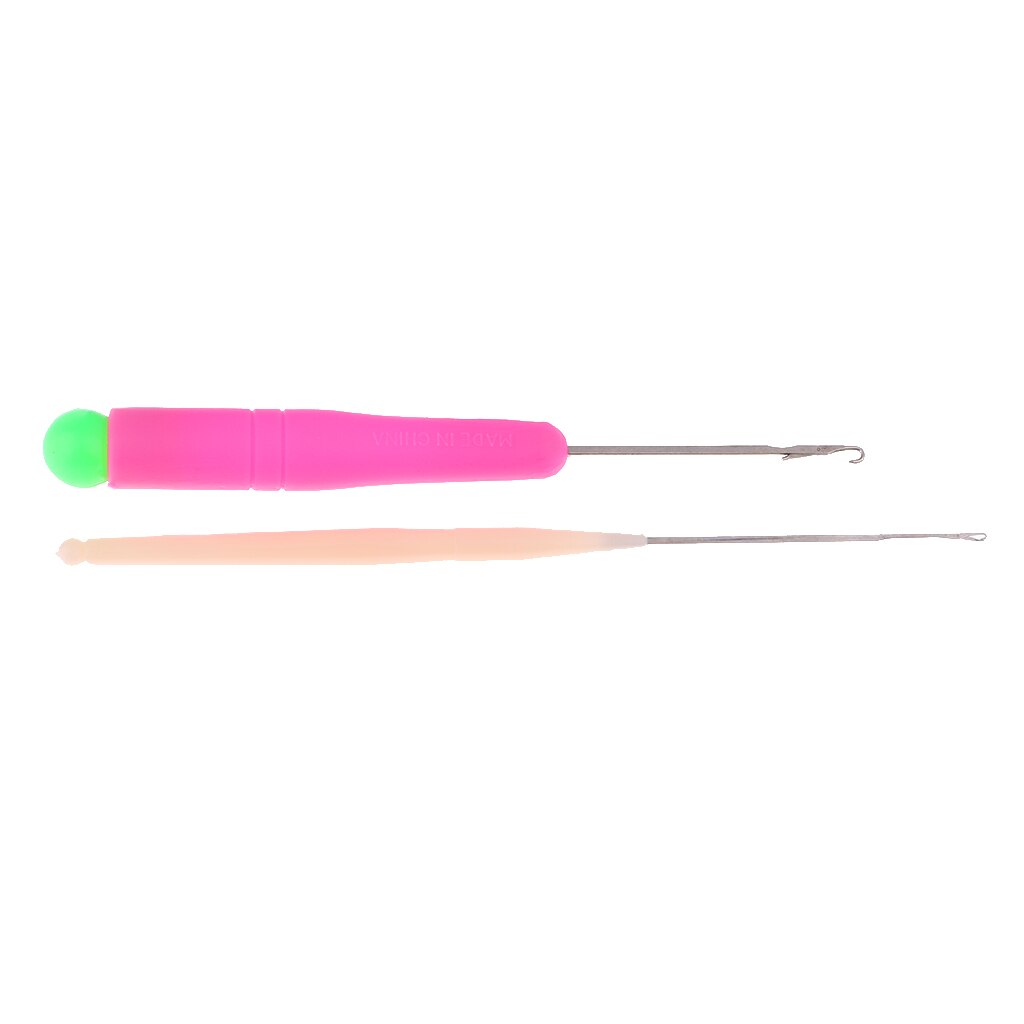2 Pack Latch Hook Crochet Needle for Micro Braids, Hair Extension, Feather and