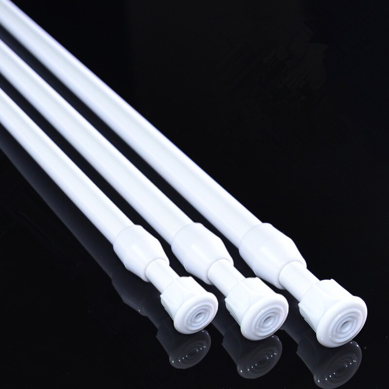 32-90cm Adjustable Curtain Rod Pole Metal Spring Loaded Kitchen Bathroom Bar Shower Extendable Telescopic Poles Rail Hanger Rods