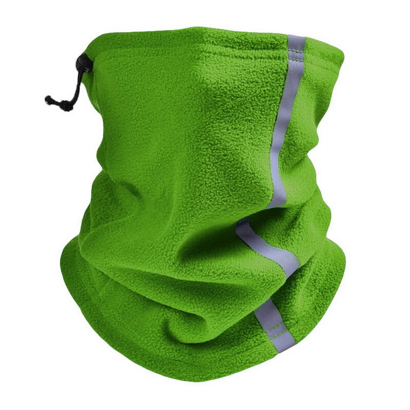 Cache-nez réfléchissant pour hommes et femmes, Bandana d&#39;hiver, randonnée, Ski, cache-cou, cyclisme, Tube de vélo, écharpe thermique, demi-masque de sport: Green